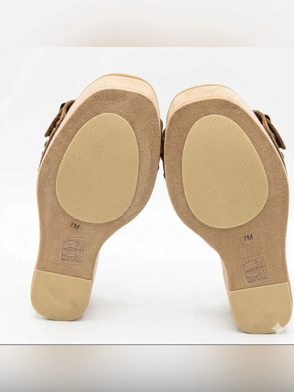 Anna Luisa Amalfi Studded Suede Cork Wedge Sandal Women’s 7